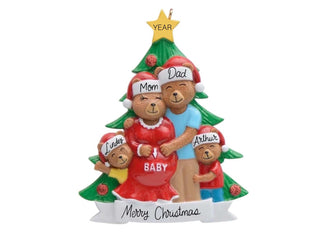 Expecting Family Christmas Ornament - Third Child Baby Mom and Dad Parent 2 3 4 Pregnant Mother Father Brother Reveal Announcement 2025