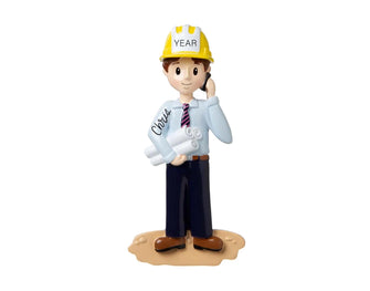 Engineer Ornament - 2025 Civil Engineer Gift Construction Personalized Engineering Ornament Contractor Worker Gift Christmas Home Inspector