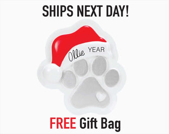 NEW Paw Print Ornament - Dog Pet Christmas Gift, Cat Personalized Animal Lover Owner, 2025 Stocking Stuffer Ideas, Unique House Tree Decor