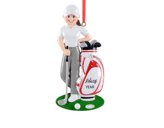 Personalized Golfer Christmas Ornament 2025 - Resin Golf Stocking Stuffer Ornament Women Men