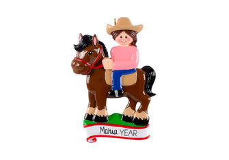Horse-riding Girl Ornament - Riding Ornament Christmas Ornament Ornament 2025-- Personalized