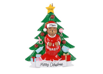 Expecting Family Christmas Ornament - Mom and Dad First Christmas New Parents Family of 2 3 4 New Baby Pregnant Mother Father Brother 2025