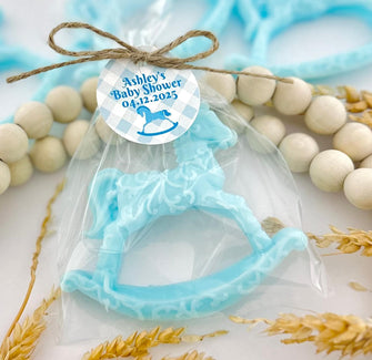 Rocking Horse Soap Party Favors - Baby Shower Thank You Gifts for Guests, Western Cowboy Birthday Decor, Boy Themed Table Centerpieces