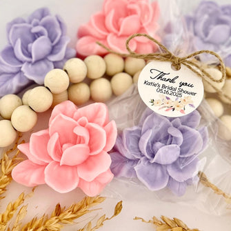Magnolia Soap Party Favors - Wildflower Baby Love in Bloom Shower, Bridal Shower Decor, Thank You Guest Gifts, Floral Wedding Bachelorette