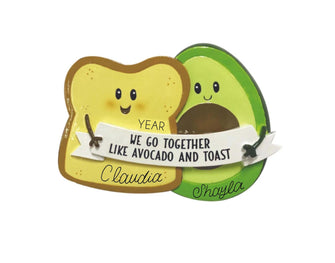 Avocado Ornament - Avocado & Toast Christmas Ornament - Girl Guy Friend Christmas Ornaments, Personalized 2025 Custom Sister Gift Funny