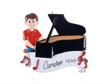 Piano Player Ornament - 2025 Pianist Recital Gift Personalized Christmas Gift Girl Boy Kids Concert Grandkid Stocking Stuffer Tree Decor