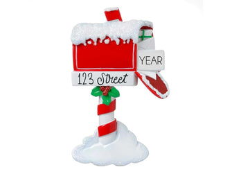 Mailbox Ornament - House Family Ornament 2025 Ornament -- Personalized