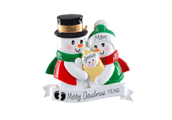 New Parents Ornaments - 2025 Personalized Gift with Names, Dad Mom Family Announcement Expecting Baby Shower Christmas Tree Stocking Decor
