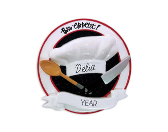 Chef Christmas Ornament - Personalized Chef Ornament Foodie Christmas Gift Custom Ornament Christmas Tree Ornament Gourmet Gift 2025