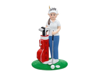 Golf Christmas Ornament - Golf Gifts for Women, 2025 Personalized Golfing Player Female, Custom Golfer Girl Ornament, Golf Stocking Stuffer