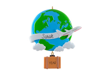 Travel Camper Ornament - Plane Ornament 2025 Ornament -- Personalized