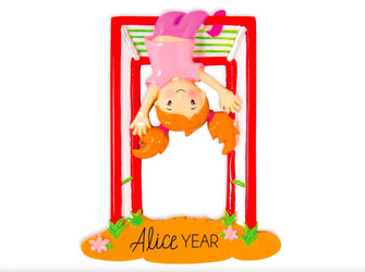 Girl Playing at Park Christmas Ornament - Girl Toddler Kids Gift, Personalized Playground Workout, Custom Christmas Gift 2025, Jungle Gym