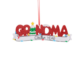 Grandma Ornament - Personalized Custom 2025 Gift Christmas Xmas, Granddaughter First Christmas as Grandma Pregnancy Announcement Grandmother