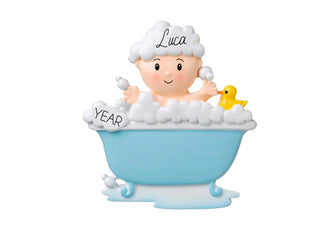 Baby in a tub Ornament - Baby Ornament 2025-- Personalized