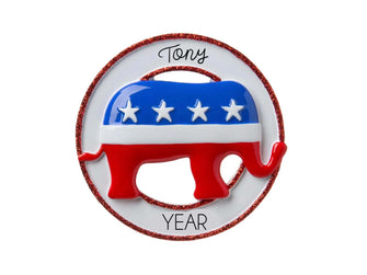 Republican Elephant Ornament - Politics Ornament 2025 Ornament -- Personalized