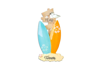 Surfing Ornament - Surfer Ornament Christmas Ornament 2025 Ornament -- Personalized