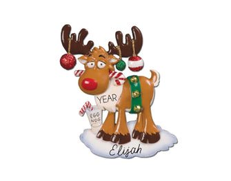 Christmas Moose Ornament - Kids Moose Ornament 2025 Ornament -- Personalized
