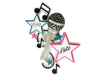 Singer Ornament - Music Singer Karaoke Ornament Christmas Ornament 2025 Ornament -- Personalized