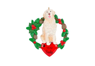 Yellow Dog Ornament - Pet Golden Retriever Labrador Goldendoodle Poodle Shepherd, New Big Puppy Lover Mom Dad Christmas Stocking 2025