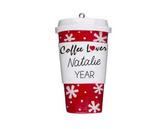 Coffee Cup Ornament - Personalized Coffee Lover Christmas Ornament Gift for Her Best Friend Coffee Shop Worker Cup Mug Tumbler Ornament 2025