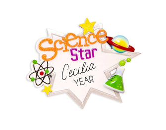 Science Ornament - Kids Science Lover Chemistry Physics, Little Future Scientist Ornament, Personalized 2025 Christmas Ornament Gift Kid Lab