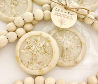 Tree Oatmeal Soap Favors - Boho Let Love Grow Baby Shower, Woodland Thank You Bulk Guest Party Gifts, Love In Bloom Rustic Bridal Decor