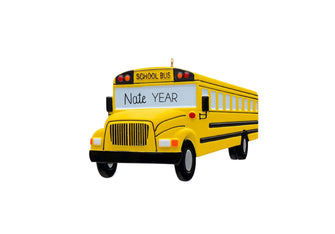 School Bus Ornament - Toddler Boy Gift Kindergarten 1 2 3 4 Grade Student Stocking Stuffer Personalized Christmas First Day of School 2025