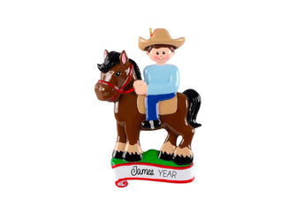 Horse-riding Boy Ornament - Riding Ornament Christmas Ornament 2025 Ornament-- Personalized