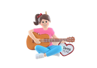 Guitar Player Ornament - 2025  instrument Lover Learning Girl Boy Kids Personalized Grandkids Christmas Gift Stocking Stuffer