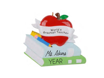 Teacher Ornament - School Gift Teacher Ornament 2025 Ornament -- Personalized