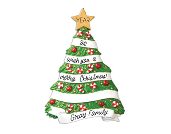 Christmas Tree Ornament - Family Ornament 2025 -- Personalized