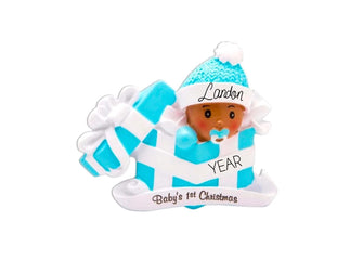 Baby's 1st Christmas Ornament - Baby Boy Ornament 2025 -- Personalized