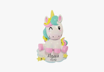 Unicorn Ornament - Personalized 2025 Pink Unicorn Christmas Ornament Girl Kids Holiday Gift Ornament Christmas Tree Unicorn Gift Custom