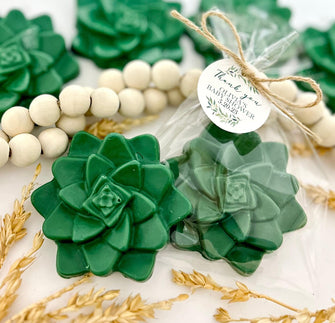 Succulent Soaps - Baby & Bridal Shower Favors, Wedding Party Bulk Guest Gift Boho Rustic Garden Plant Cactus Greenery Eucalyptus Theme Decor