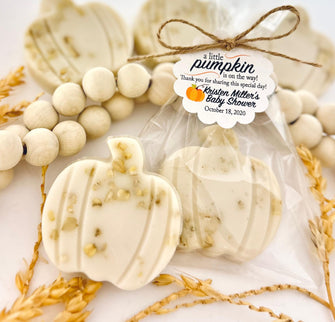 Honey Oatmeal Pumpkin Soaps - Pumpkin Baby Shower Favors, Fall Bridal Wedding Party in Love, Thanksgiving Thank You on Way Guest Gift Decor