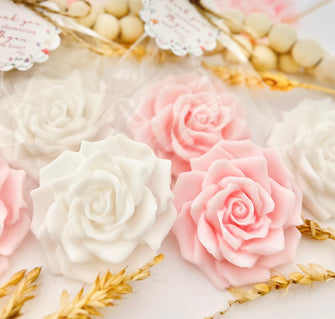 Rose Soap Party Favors - Baby & Bridal Shower, Wildflower Garden Love is Blooming Brunch Tea Rustic Spring Corporate Baptism First Communion